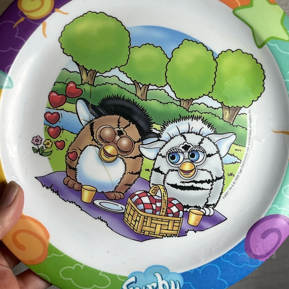 Set of 3 vintage Furby collectible plates